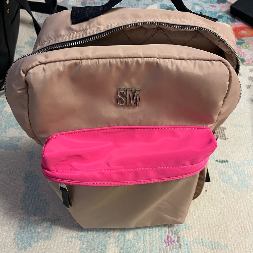 Women's Steve Madden Tan and Pink Backpack